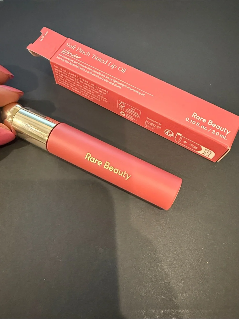 Rare Beauty Soft Pinch Tinted Lip Oil Stain - Wonder (Rose Mauve)
